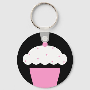 cherry cupcake key ring