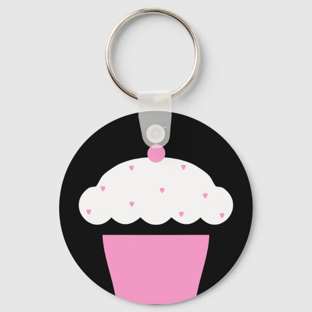cherry cupcake key ring (Front)