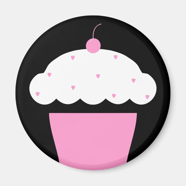 cherry cupcake magnet (Front)