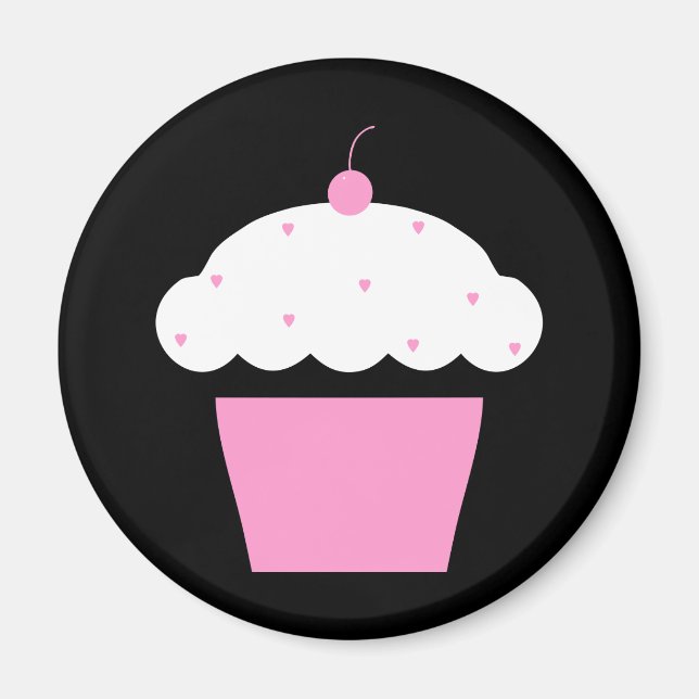 cherry cupcake magnet (Front)