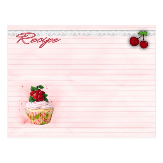 cherry cupcake recipes postcard