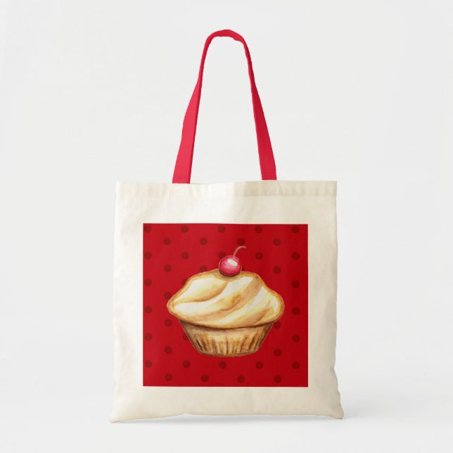 Cherry Cupcake Tote  Bag (Front)