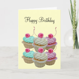 Cherry cupcakes card