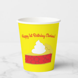 Cherry Cutie Pie Birthday Party  Paper Cups