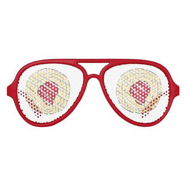 Cherry Danish Viennoiserie Pastry Chef Bakery Aviator Sunglasses (Front)
