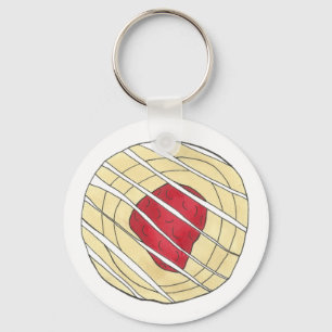 Cherry Danish Viennoiserie Pastry Chef Bakery Key Ring