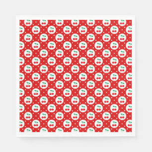 Cherry Dot Pattern – Retro Fruit Gift & Decor Napkin