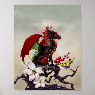 Cherry Dragon 11x14 (4x6 and up) Poster