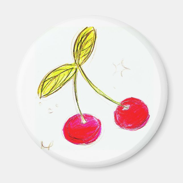 cherry drawing magnet (Front)