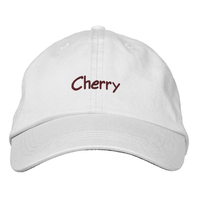 Cherry Embroidered Cap (Front)