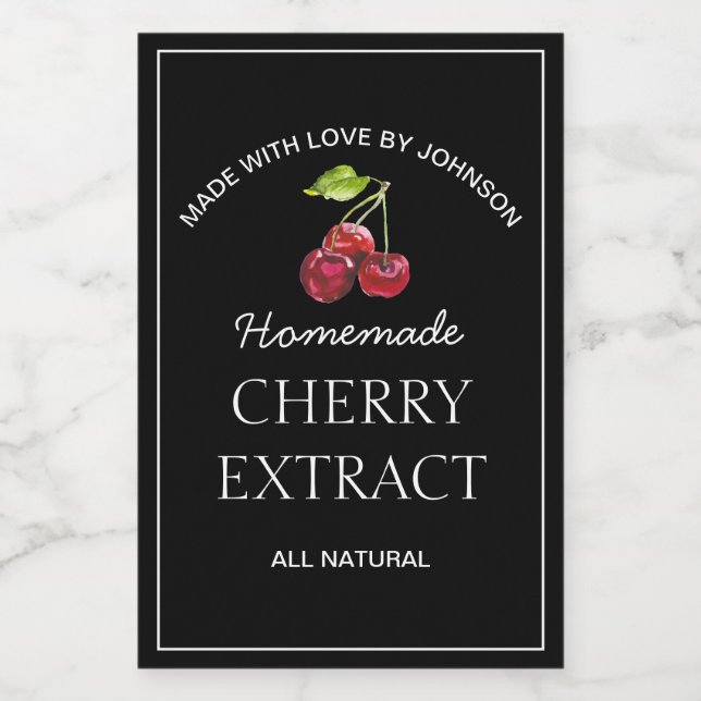 Cherry Extract Label (Single Label)