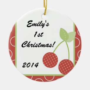 Cherry Farm Fruit Orcha Personalised Name Ornament