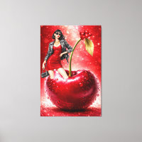 Cherry Fashion Illustration Wall Art Print
