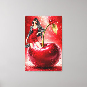 Cherry Fashion Illustration Wall Art Print