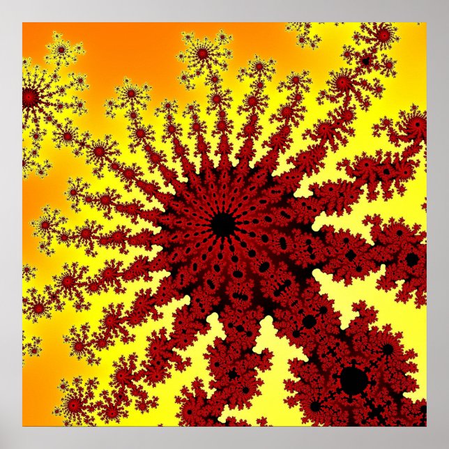 Cherry Firework Burst Poster (Front)