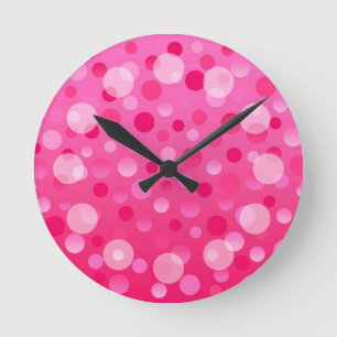 Cherry Fizz 'Bubbles' clock round
