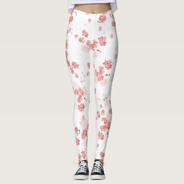 Cherry Flower 2 Leggings (Front)