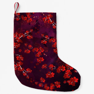 Cherry Flower 3 Small Christmas Stocking