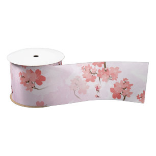 Cherry Flower Satin Ribbon
