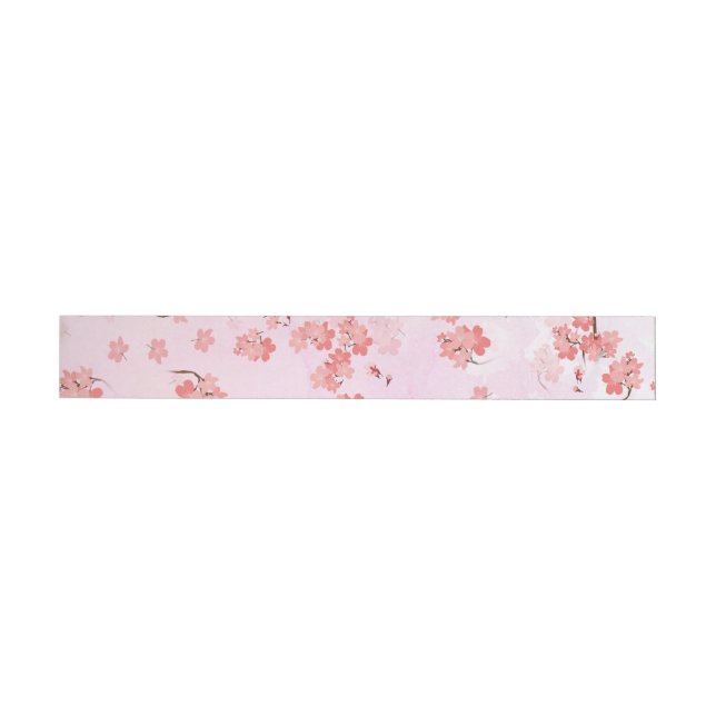 Cherry Flower Wrap Around Label (Individual)