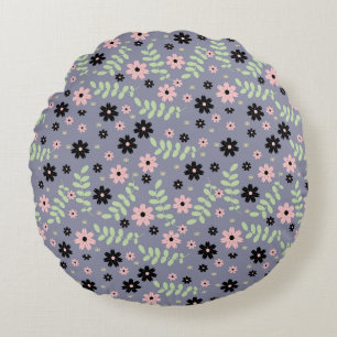 cherry flowers pattern round cushion
