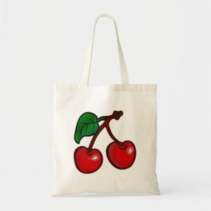 cherry, food, fruit tote bag