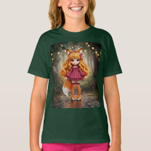  Cherry Fox Kawaii Doll  T-Shirt