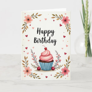 Cherry Frosting Birthday Card