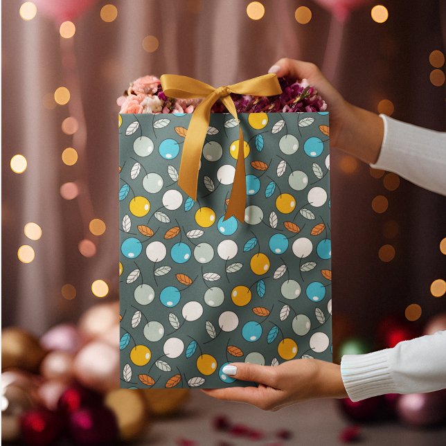 Cherry fruit Cartoon Pattern Large Gift Bag (gift bag, birthday surprise gift bag, teddy bear gift bag, wine gift bag, travel bag, use and throw )