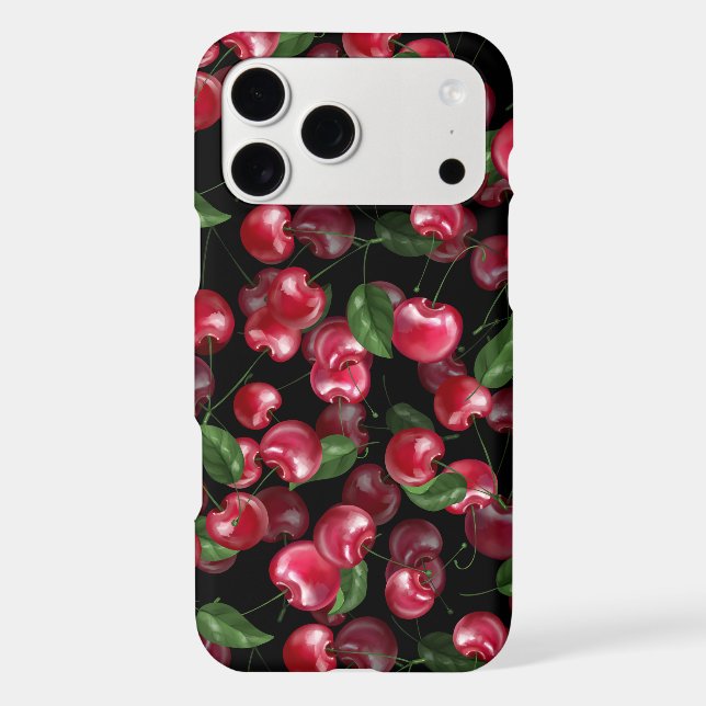 Cherry fruit on black (Back)