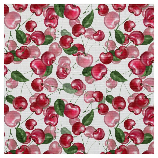 Cherry Fruit pattern Fabric (Swatch)