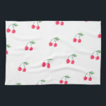 Cherry Fruit Pattern Modern Lovely Cute Pink Tea Towel<br><div class="desc">Cherry Fruit Pattern Modern Lovely Cute Pink</div>