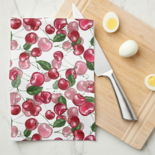 Cherry Fruit pattern Tea Towel
