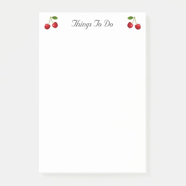 Cherry Fruits Things To Do Post-it Notes (Front)