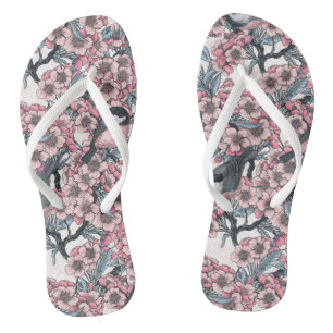 Cherry garden flip flops
