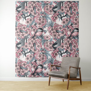 Cherry garden tapestry