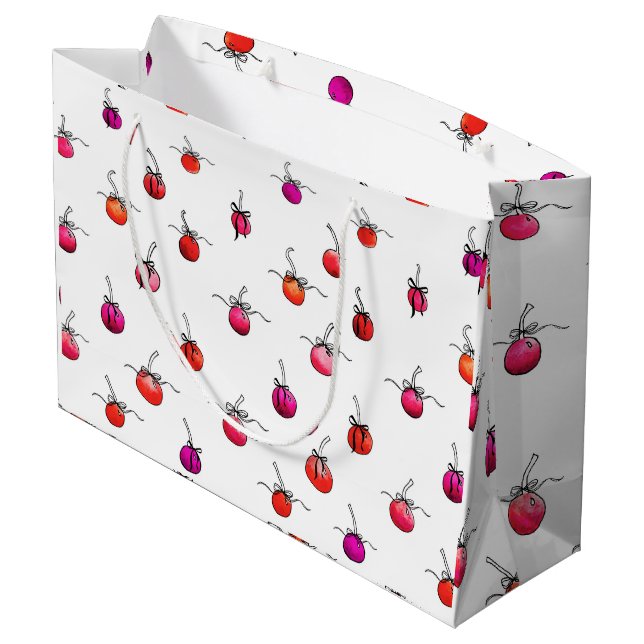 Cherry Gift Wrapping Paper Large Gift Bag (Back Angled)