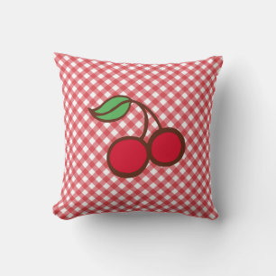 Cherry Gingham Pillow