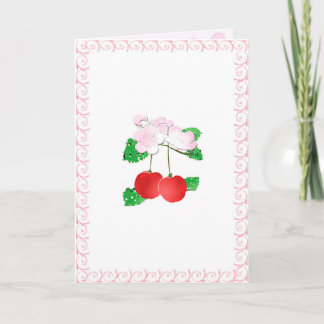 Cherry greeting card