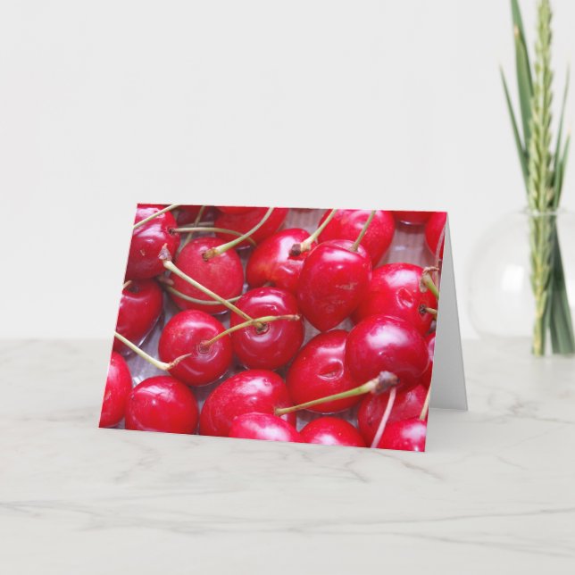 Cherry greetings card (Front)