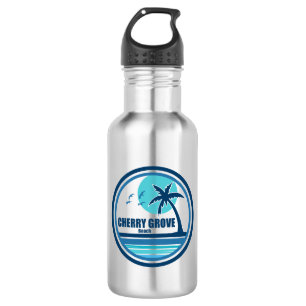 Cherry Grove Beach South Carolina Palm Tree Birds 532 Ml Water Bottle