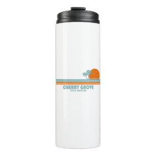 Cherry Grove Beach South Carolina Sun Palm Trees Thermal Tumbler