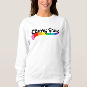 Cherry Grove Fire Island NY rainbow logo LGBTQ Sweatshirt