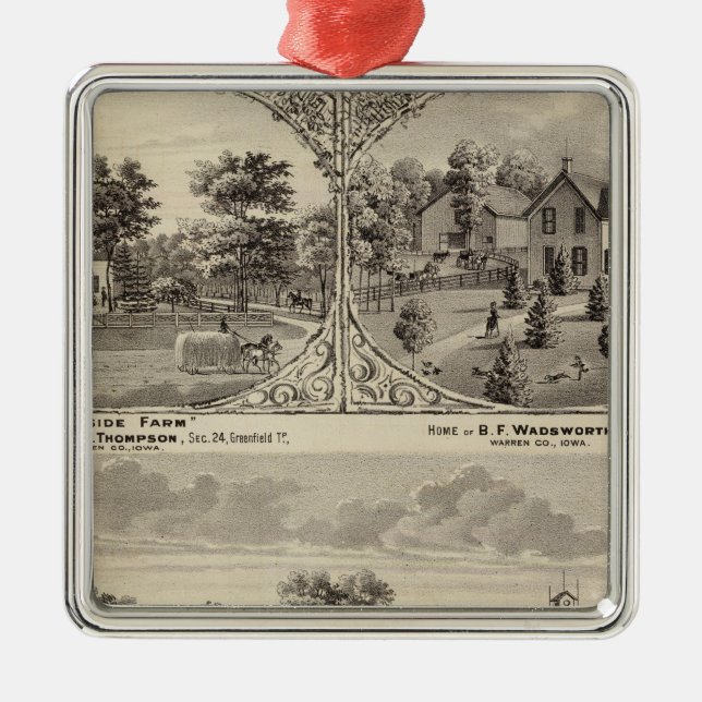 Cherry Grove,  Hillside Farm Metal Tree Decoration (Front)