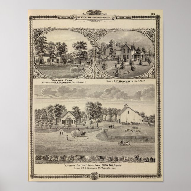 Cherry Grove,  Hillside Farm Poster (Front)