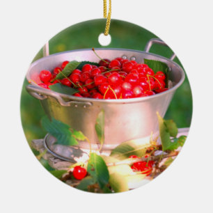 Cherry harvest,Cottage garden Rosalinde Ceramic Tree Decoration