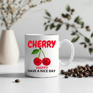 CHERRY Have A Good Day Two-Tone Coffee Mug
