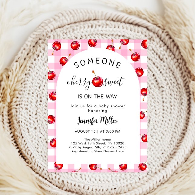 Cherry Heart Baby Shower Invitation (Creator Uploaded)