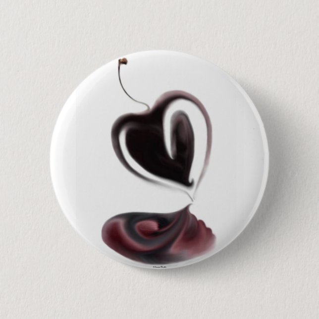Cherry Heart Button (Front)