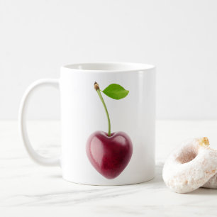 Cherry heart coffee mug